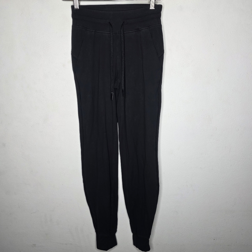 LULULEMON Ready To Rulu *Updated 29" Black Jogger Pants Womens Size 2 Drawstring